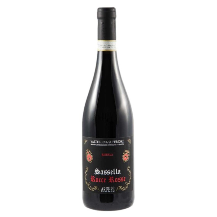 Arpepe Sassella Rocce Rosse 2016 Valtellina Superiore Riserva DOCG