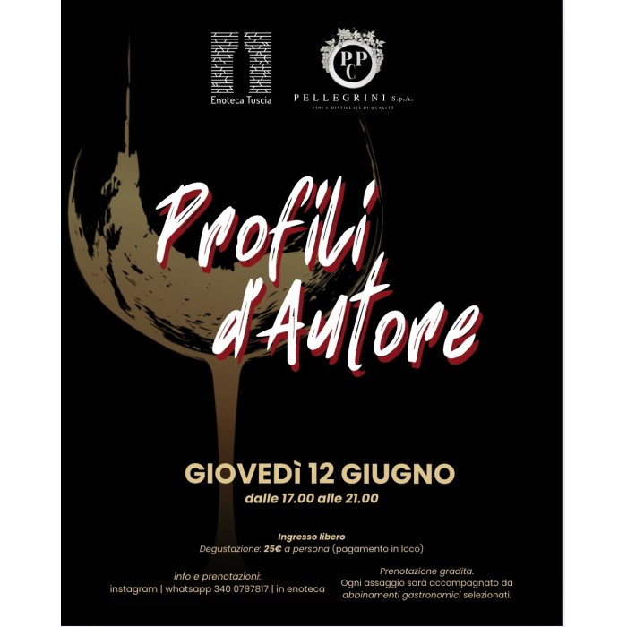 Degustazione "Profili d'Autore" con Pellegrini1904