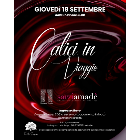 "Calici in viaggio" Degustazione Sarzi Amadè 18/09