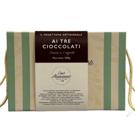 Lino Ramunno Panettone Artigianale ai tre cioccolati 1KG